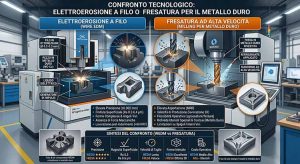 Scopri di più sull'articolo Elettroerosione a filo o fresatura per il metallo duro? Guida alla scelta del processo giusto