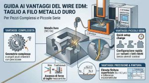 Scopri di più sull'articolo Taglio a Filo Metallo Duro per Pezzi Complessi e Piccole Serie: Guida ai Vantaggi del Wire EDM